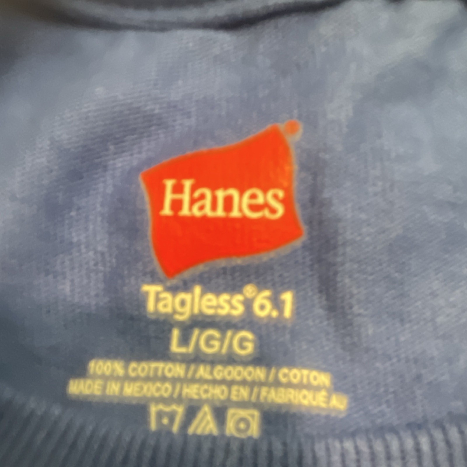Babolat Hanes Tagless 6.1 Men&rsquo;s Blue Graphic Cotton T-Shirt Size L