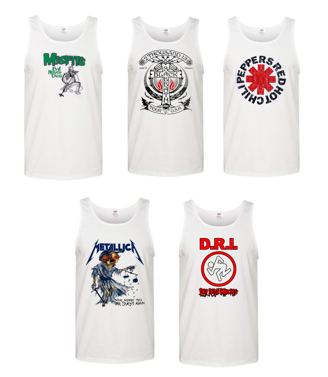 COLLECTION OF CLASSIC PUNK ROCK MEN&rsquo;S TANK TOP