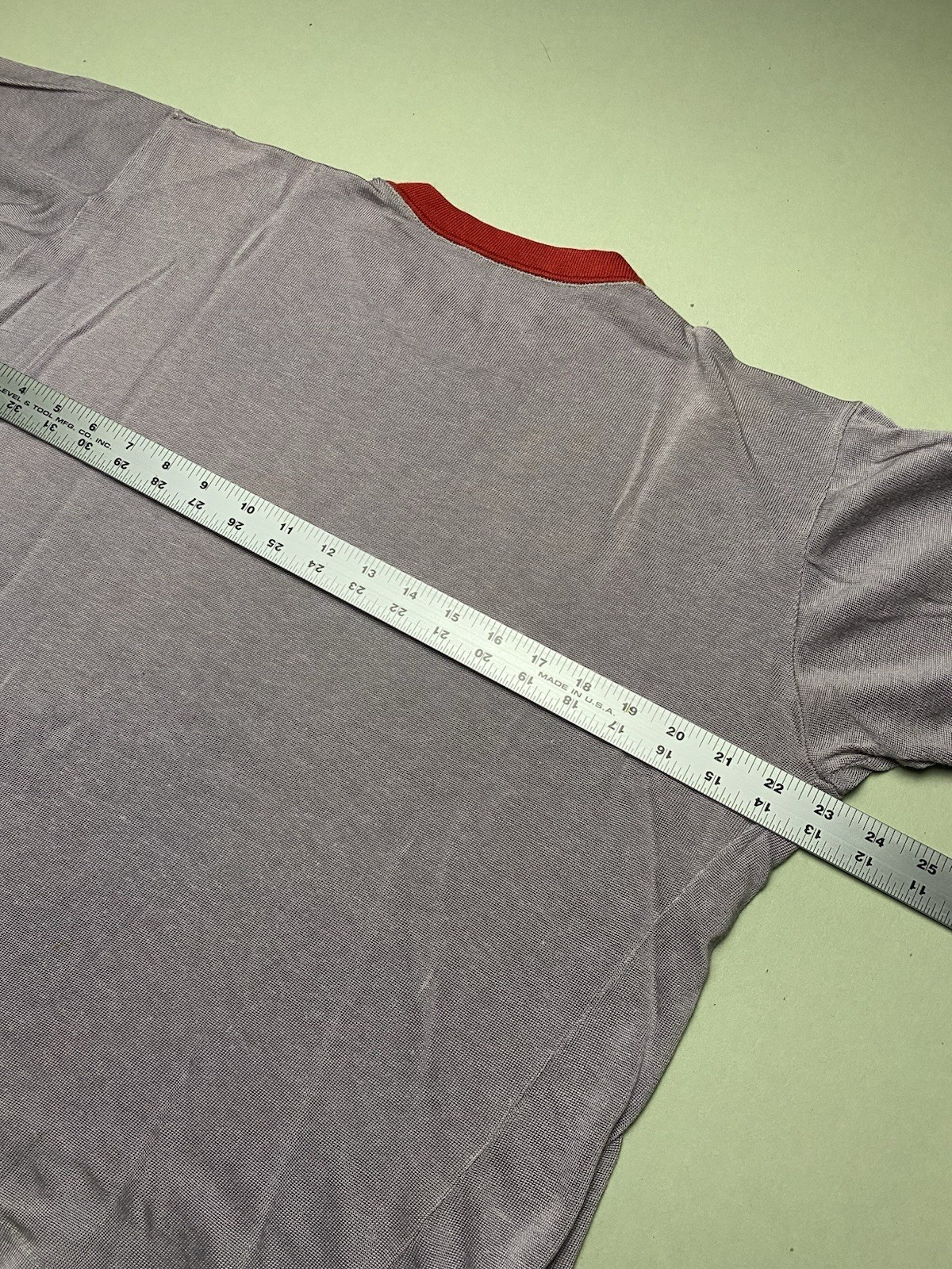 True Vintage 1970s Tribune Newspaper Ringer T-Shirt Single Stitch Acrylic Boxy