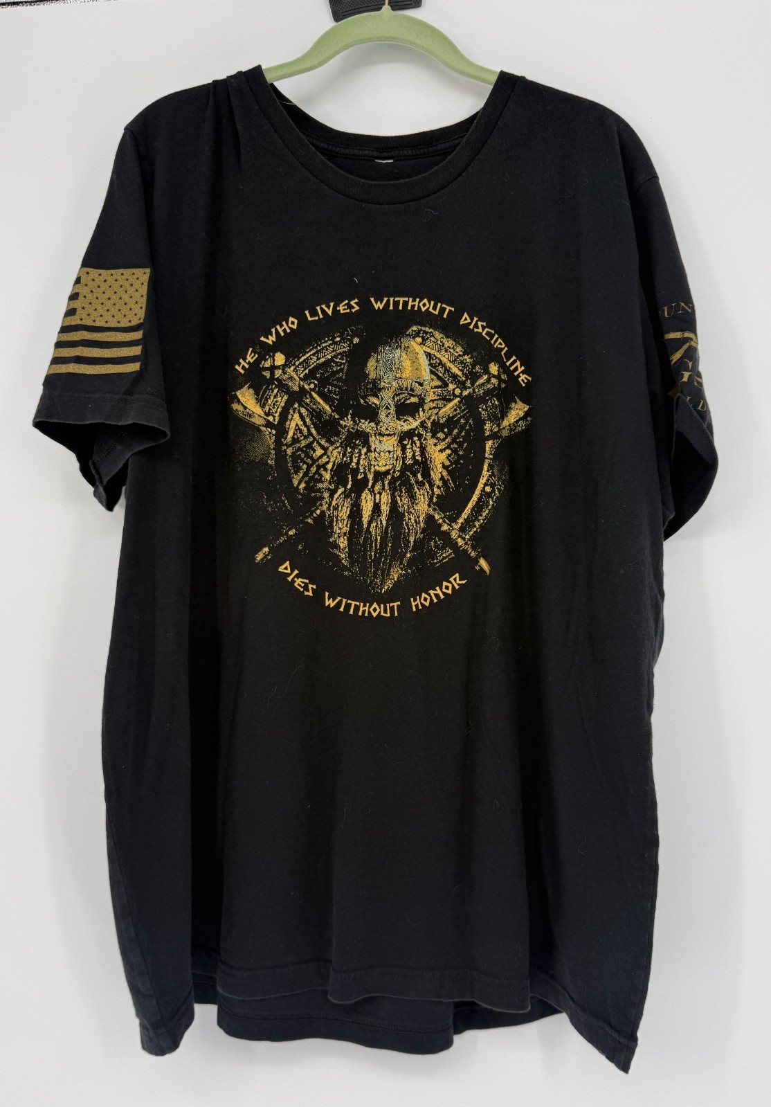 Grunt Style Viking Skull Graphic T Shirt Black XXL Military Tactical Cotton