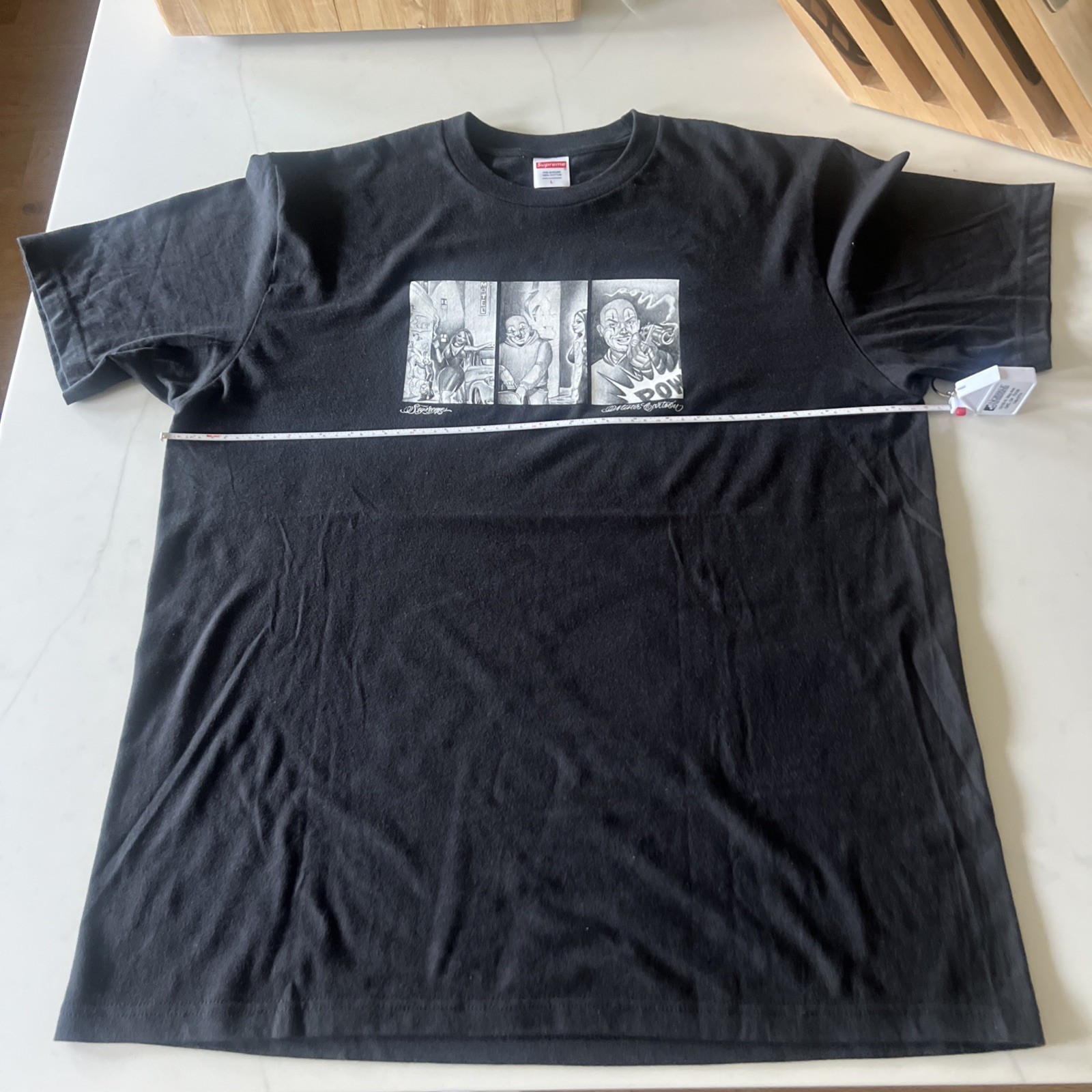 Supreme® Mister Cartoon Pow Tee Black NWOT Men’s L See Photos For Measurements