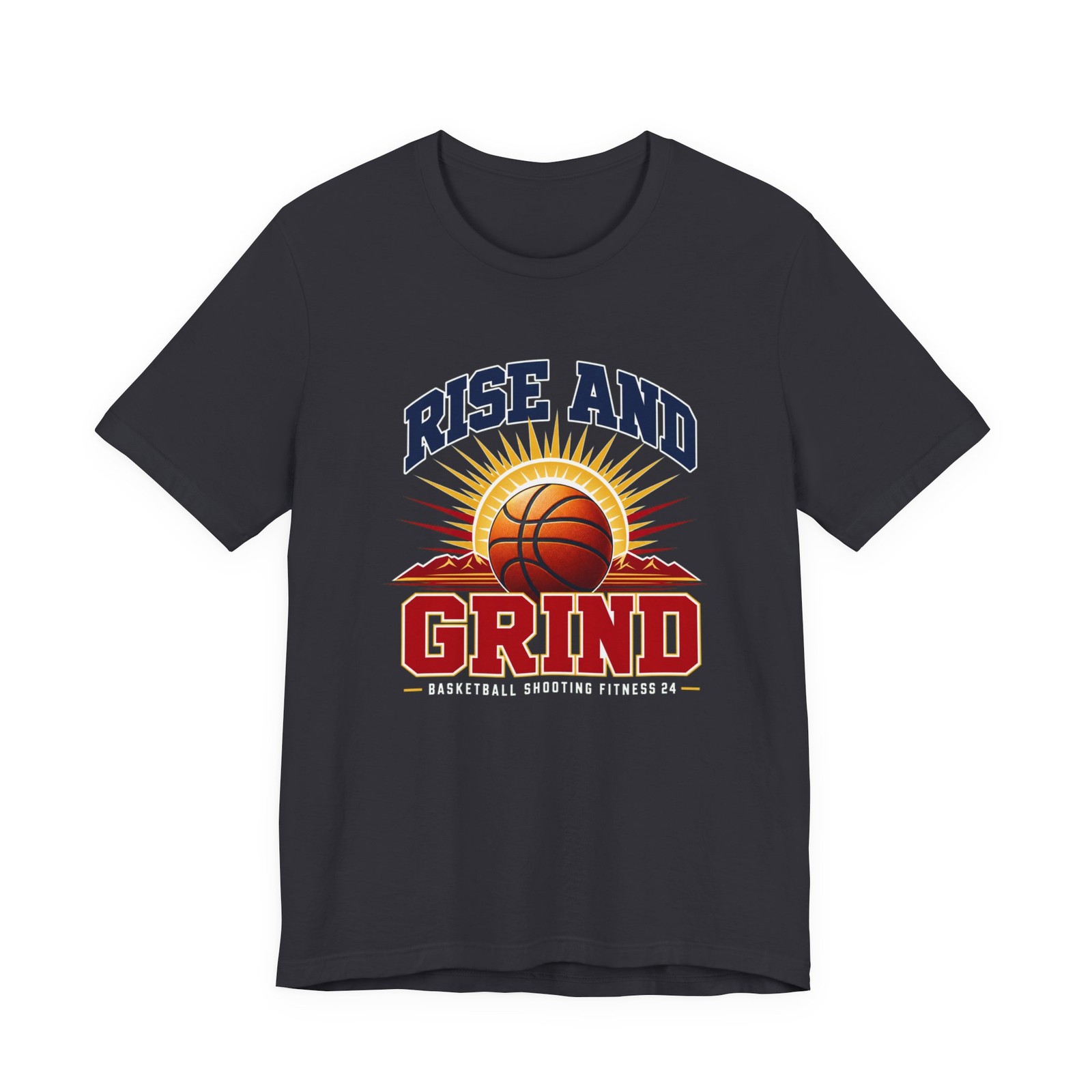 Basketball Shooting Fitness 24 Rise and Grind Graphic Tee
