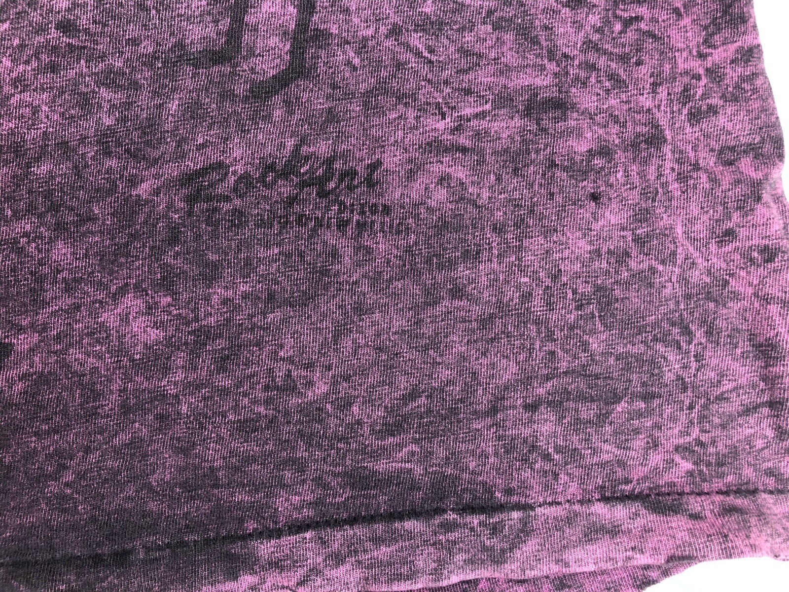 Vtg Rock Art By Bravo Shirt Size L – Purple Acid Wash OP 90s Mauve Dagoli Cave