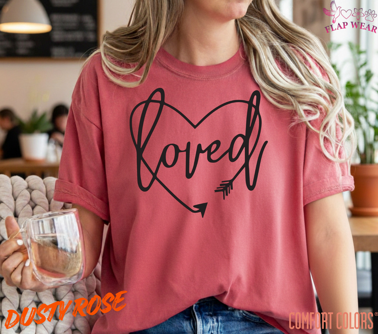 Unisex Loved Cursive Heart T shirt Men T shirt Women valanity Romantic