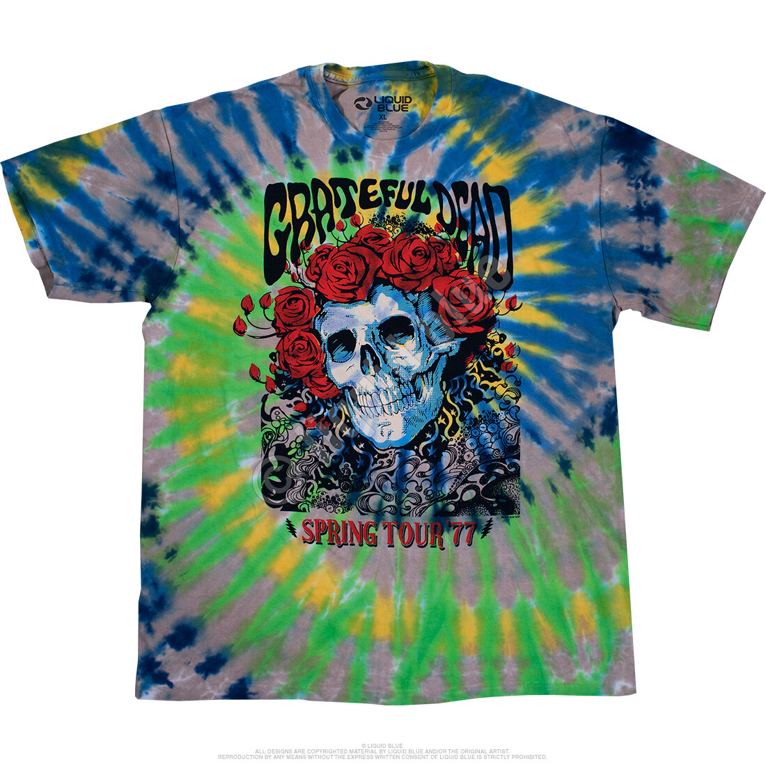 GRATEFUL DEAD-BERTHA 77-TIE DYE T-SHIRT S-M-L-XL-2X,3X &lsquo;The Best&rsquo; Garcia