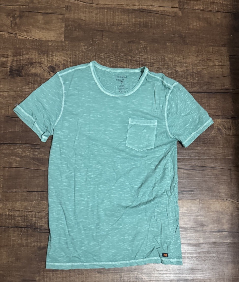 Normal Brand Pocket Tee Shirt Green Men’s Size Medium