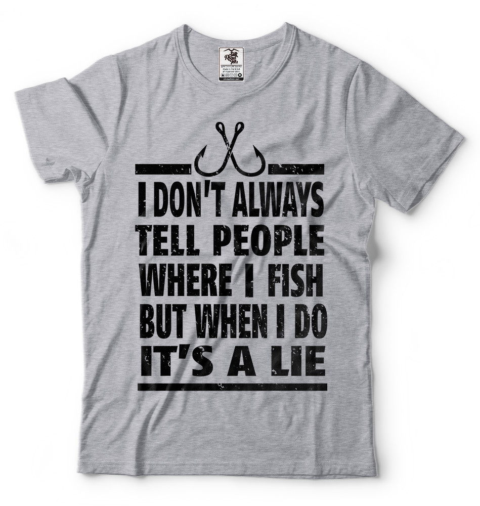Fishing T-shirt Fishing Shirt Gift For Fisherman Funny T-shirt Cool Fishing Tee