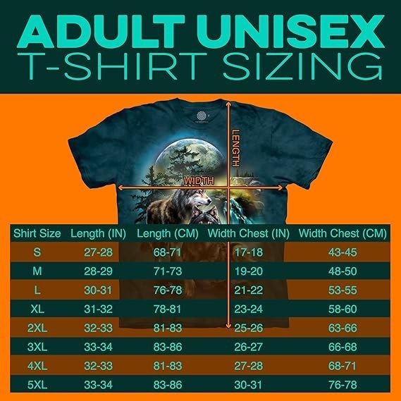The Mountain Wolf Family Howling Bark at Moon Wolves Dog Blue T-Shirt Adult S-5X