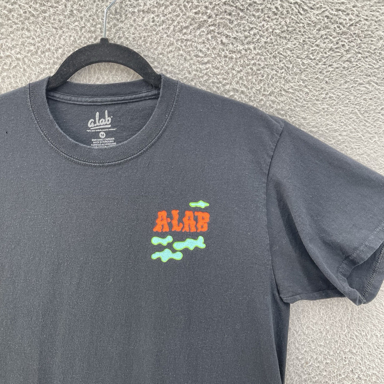 A-Lab Everything Ends Tee Men Medium Black Live While U Can Graphic Thick Cotton
