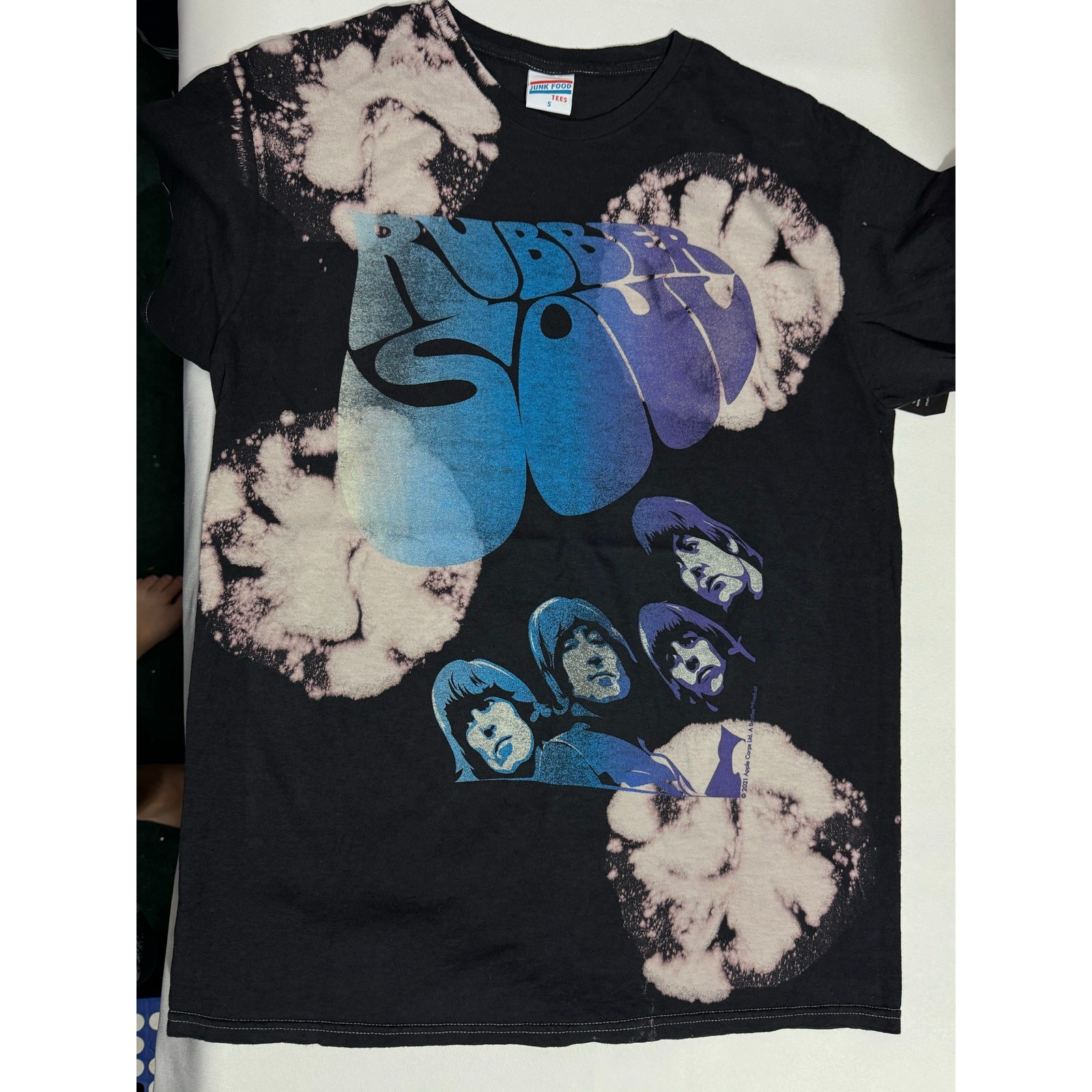 Junk Food Tees S The Beatles Rubber Soul Short Sleeve Graphic Band Shirt 2021