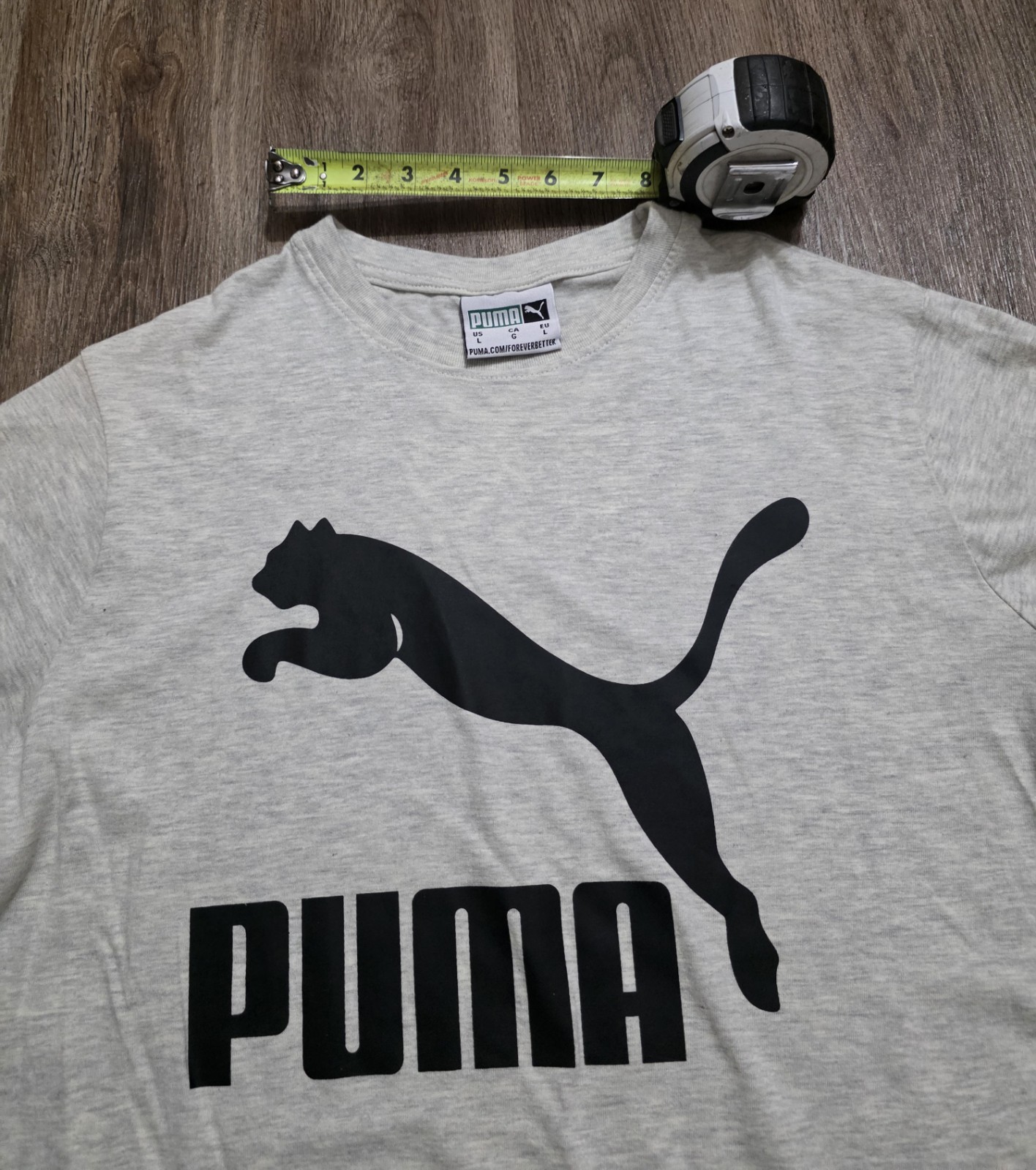 Puma Mens Shirt New With Tags Size Large Gray Soft Fabric T-shirt