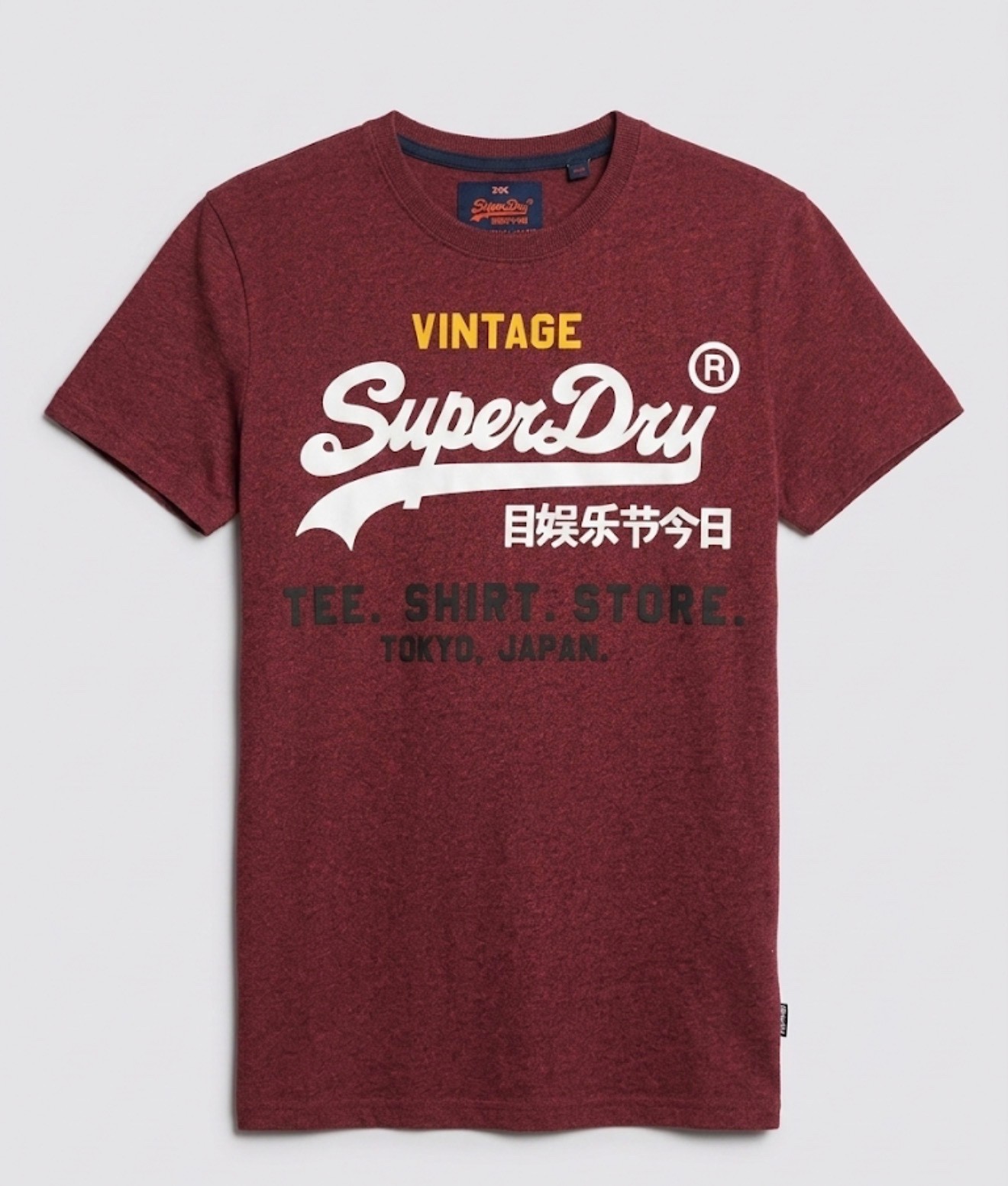 Superdry Men&rsquo;s Orange Label DKH Retail Limited Edition Vintage Logo Tee Burgundy