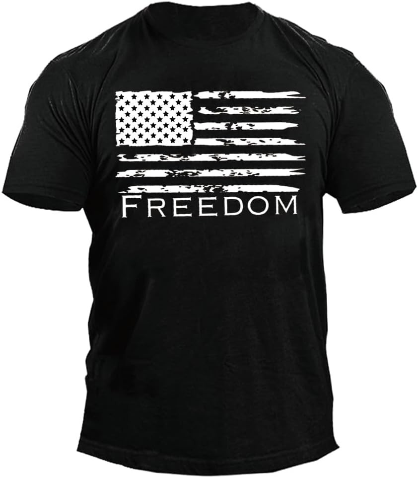 USA Flag American Red White Blue Star Stripes Patriotic T-Shirt with many Size