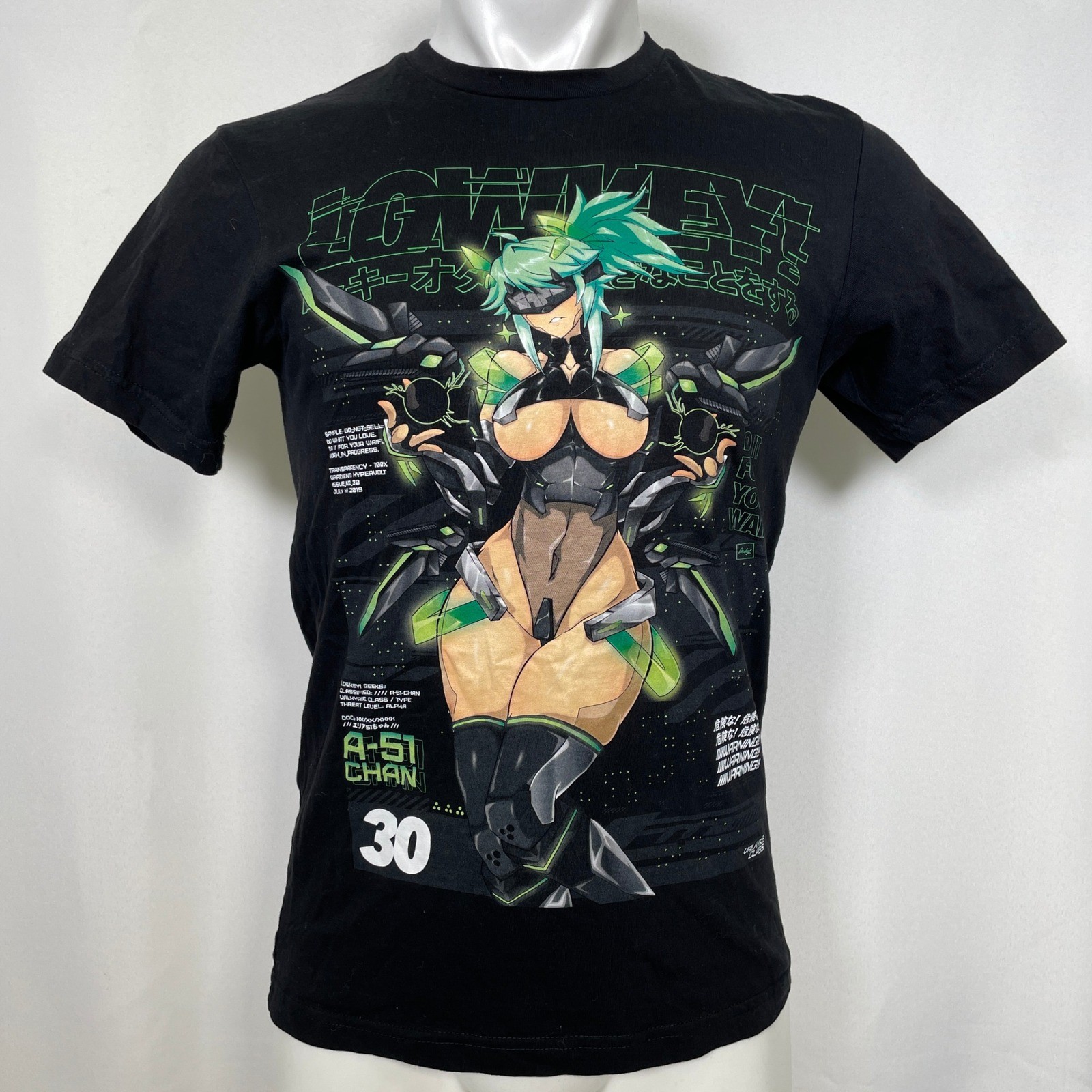 LOWKEY! Geeks Issue NO. 30 Area-51 Chan: Valkyrie Black T-Shirt Men&rsquo;s SMALL