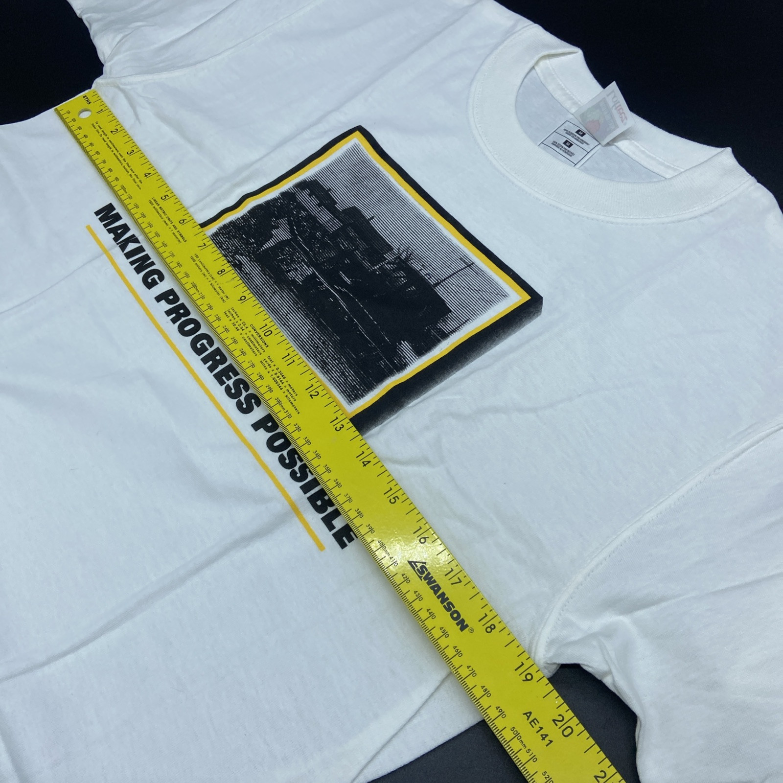 Vintage Caterpillar Tractor Shirt CAT Men’s Medium Graphic Cotton Fruit Of Loom