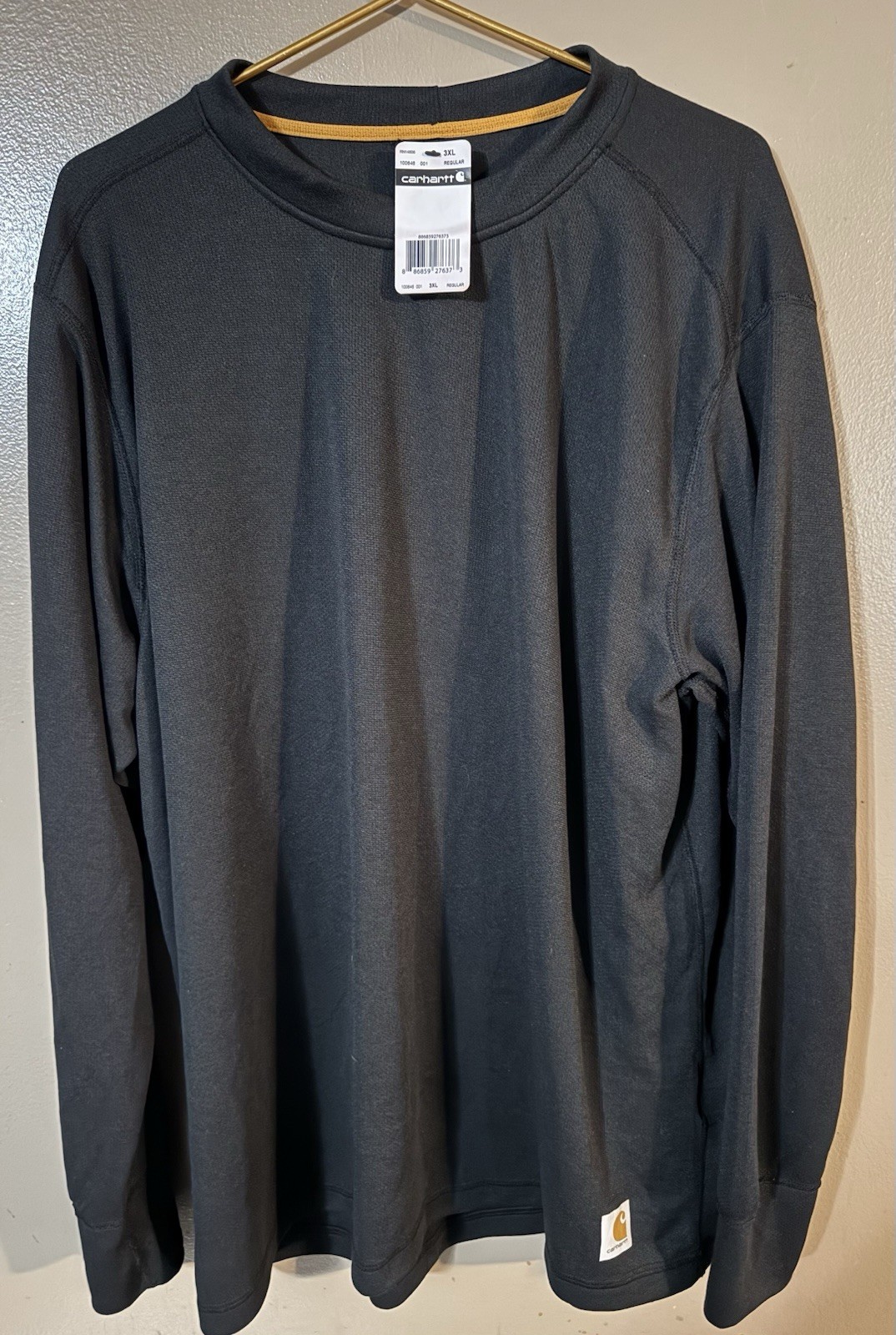 Carhartt Force Base Layer Thermal Shirt Mens 3XL Black NWT