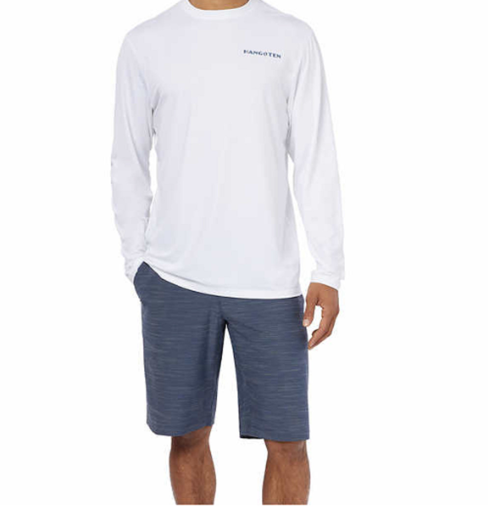 New Hang Ten Men’s Long Sleeve Sun Tee Shirt UPF 50+ Protection Great Gift NWT