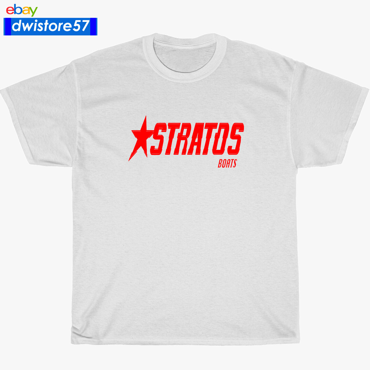Stratos Boat Racing Performance Logo Black/Navy/White/Grey Men&rsquo;s T-Shirt S-5XL