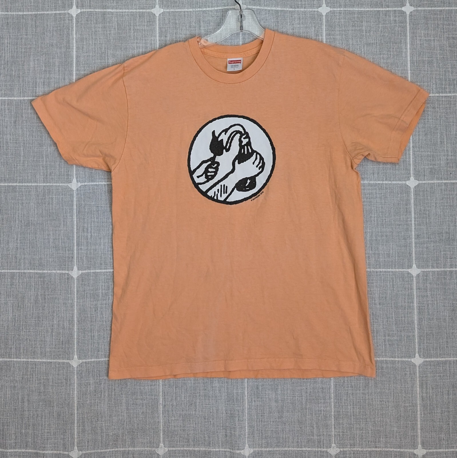 Supreme Molotov Tee Shirt 2018 Mens Large Orange Made In USA Graphic Tee