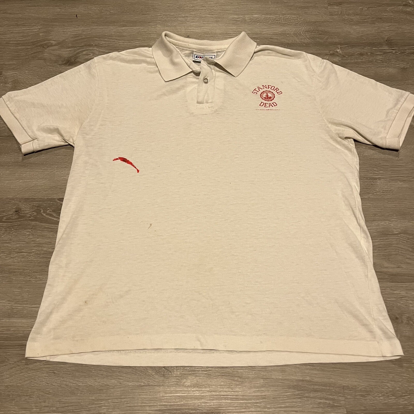 1987 Stanford University Grateful Dead Polo 80s Collegiate Concert Size Medium M