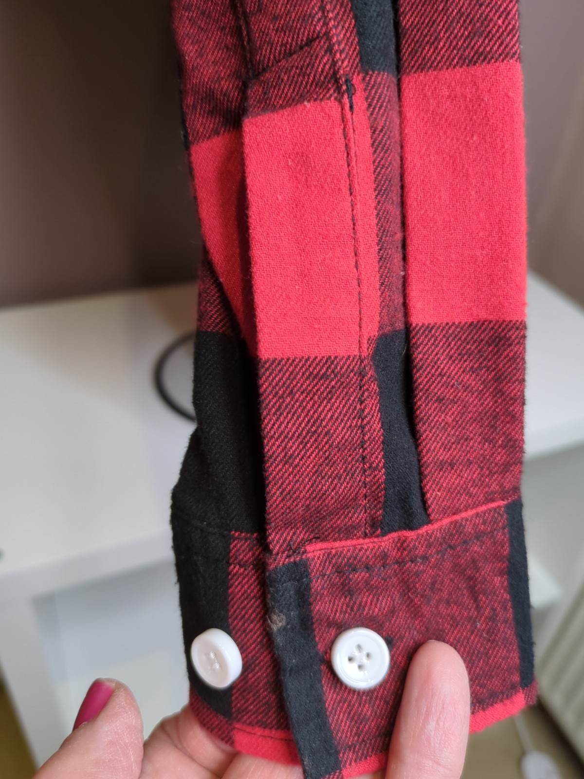Anti-Social Social Club Mens Long Sleeve Button Up Check Shirt Red Black Size XL