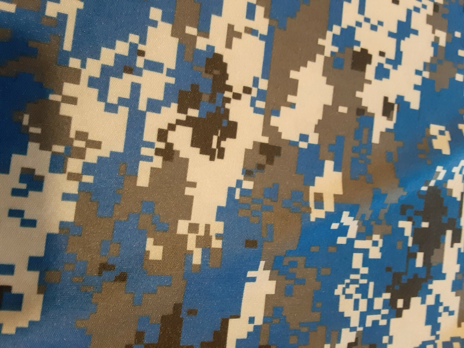 BADGER Sport Blue Taupe Black Print Fishing Sport Outdoor T SHIRT Mens 2XL Poly