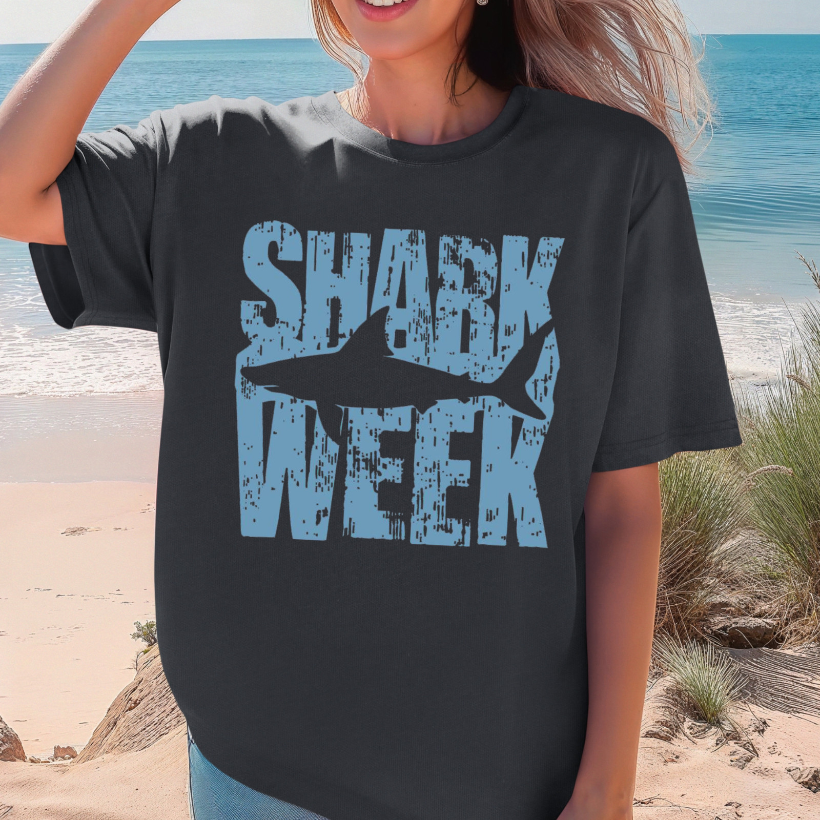 Shark Week shirt, Vintage shark graphic tee, Shark Week T-shirt, Ocean Lover Tee