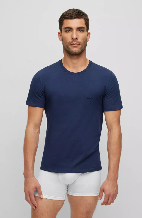 T-Shirts BOSS Mens Multicoloured 3 Pack Short Sleeve With Logo – Size XL