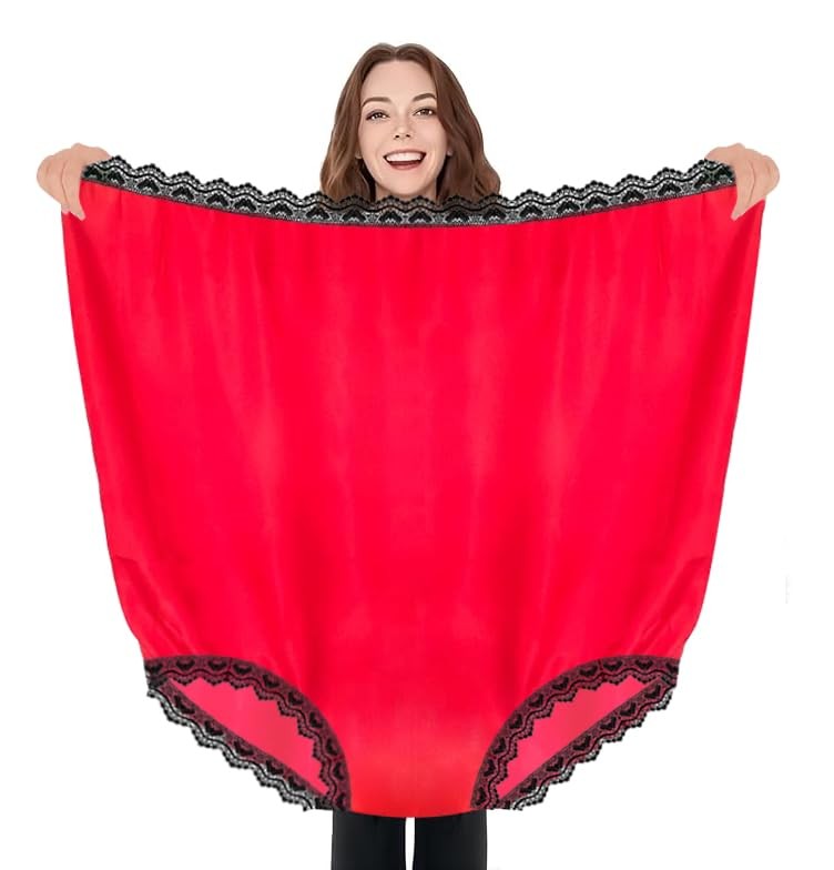 Granny Panties Funny Gag Gifts Women Plus Size Giant Novelty Underwear Red One