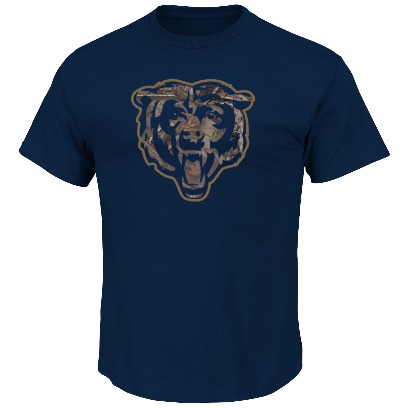 Majestic Chicago Bears Camo Tek Patch Men&rsquo;s Navy Shirt, Medium