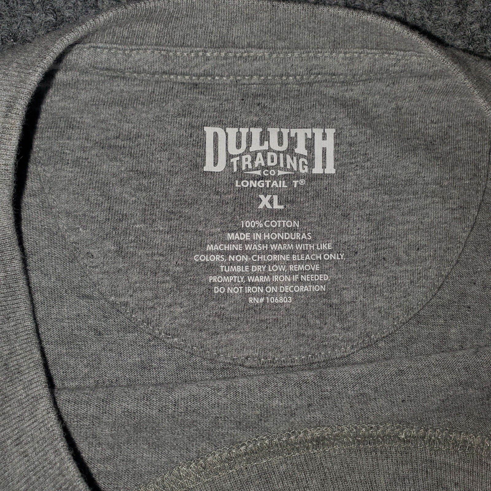 Duluth Trading Co Beaver Graphic Longtail T Shirt Gray XL 100% Cotton NWT