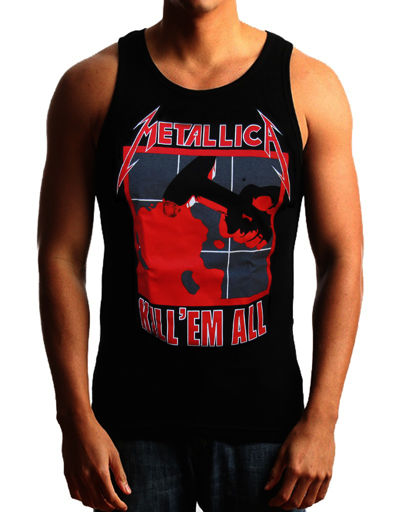 METALLICA KILL&rsquo;EM ALL PUNK ROCK Band Black Tank Top