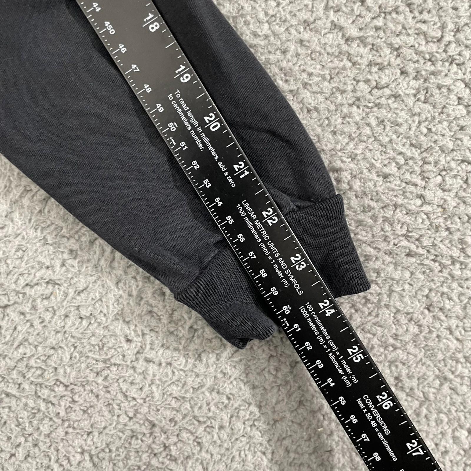 Club Monaco T-Shirt Men S Black Cotton Long Sleeve Pocket