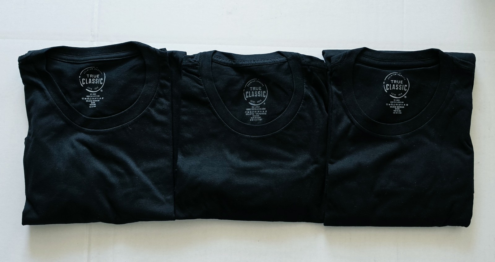 True Classic – Crew Neck – Short Sleeve T-Shirt – Black – Small – 3 Pack