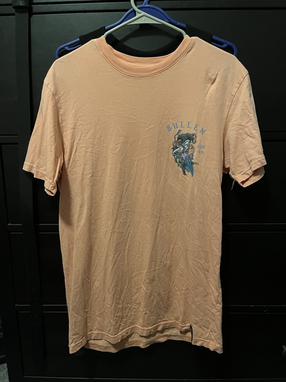 Sullen Men&rsquo;s Coral Skull Graphic Print Logo T-Shirt Crew Neck Short Sleeve M