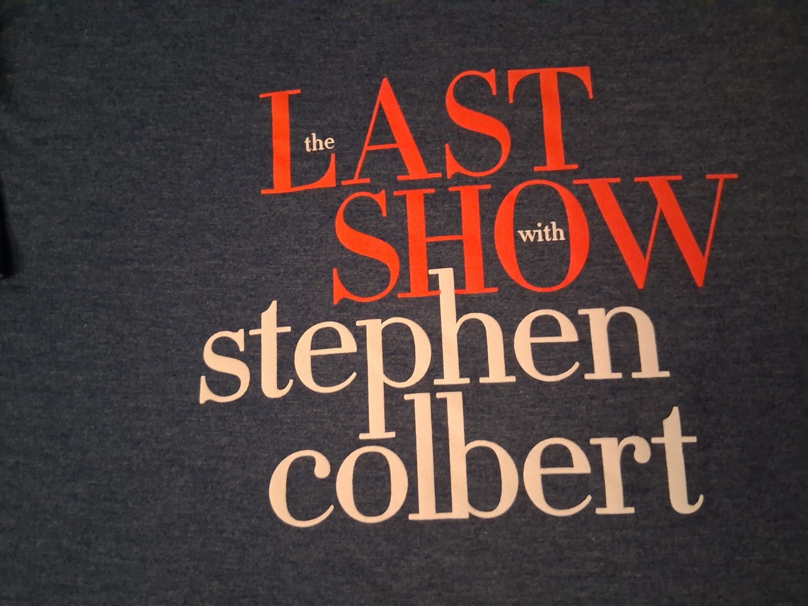 The Late Show With Stephen Colbert Last Show Tee Shirt – Large