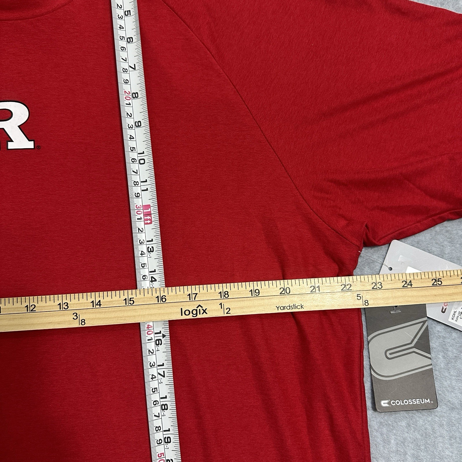NWT Colosseum Men&rsquo;s XL Rutgers Scarlet Knights Solid Red Short Sleeves Crew Neck