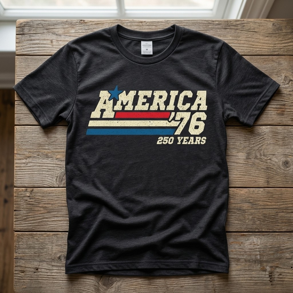 America 250th Anniversary T-Shirt Retro USA 1776-2026 Patriotic Tee