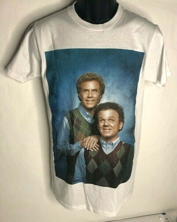 Step Brothers Unisex Graphic T-Shirt White Crew Neck 100% Cotton Size Small New