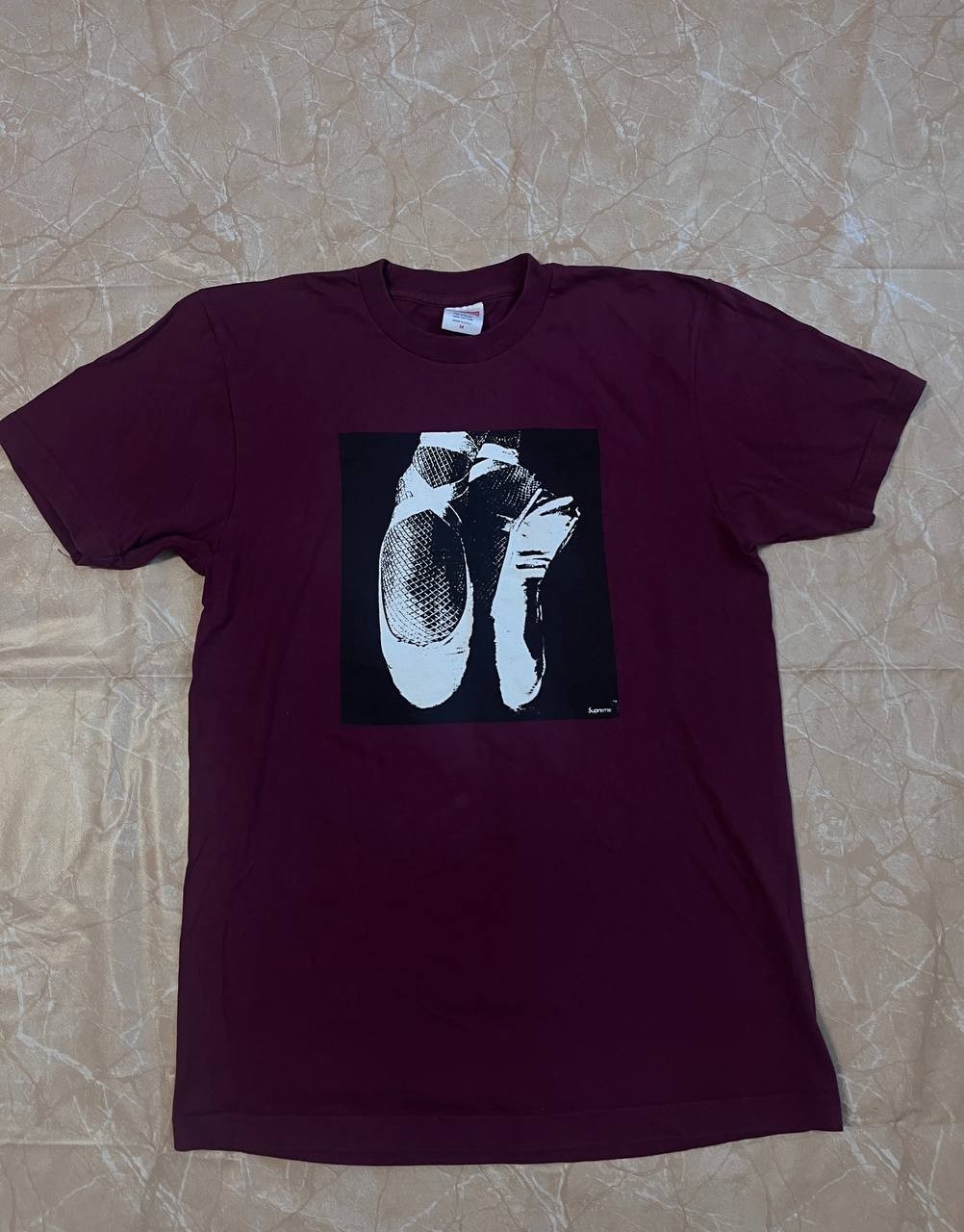 Supreme Ballet Tee Burgundy FW22 Graphic T-Shirt Men&rsquo;s Size M Maroon Authentic
