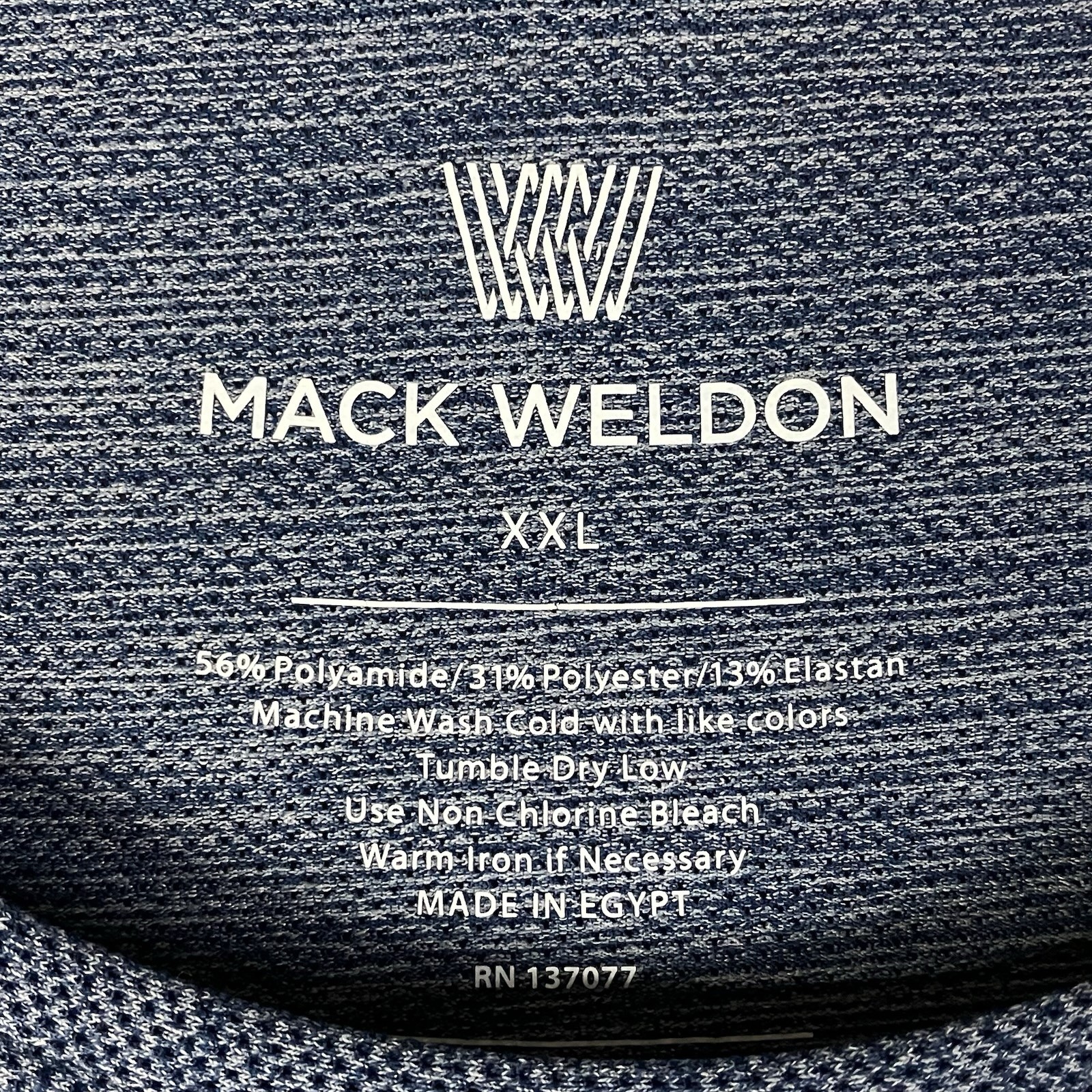 Mack Weldon Shirt Mens 2XL Blue Short Sleeve Crew Casual Lightweight Daily Wear