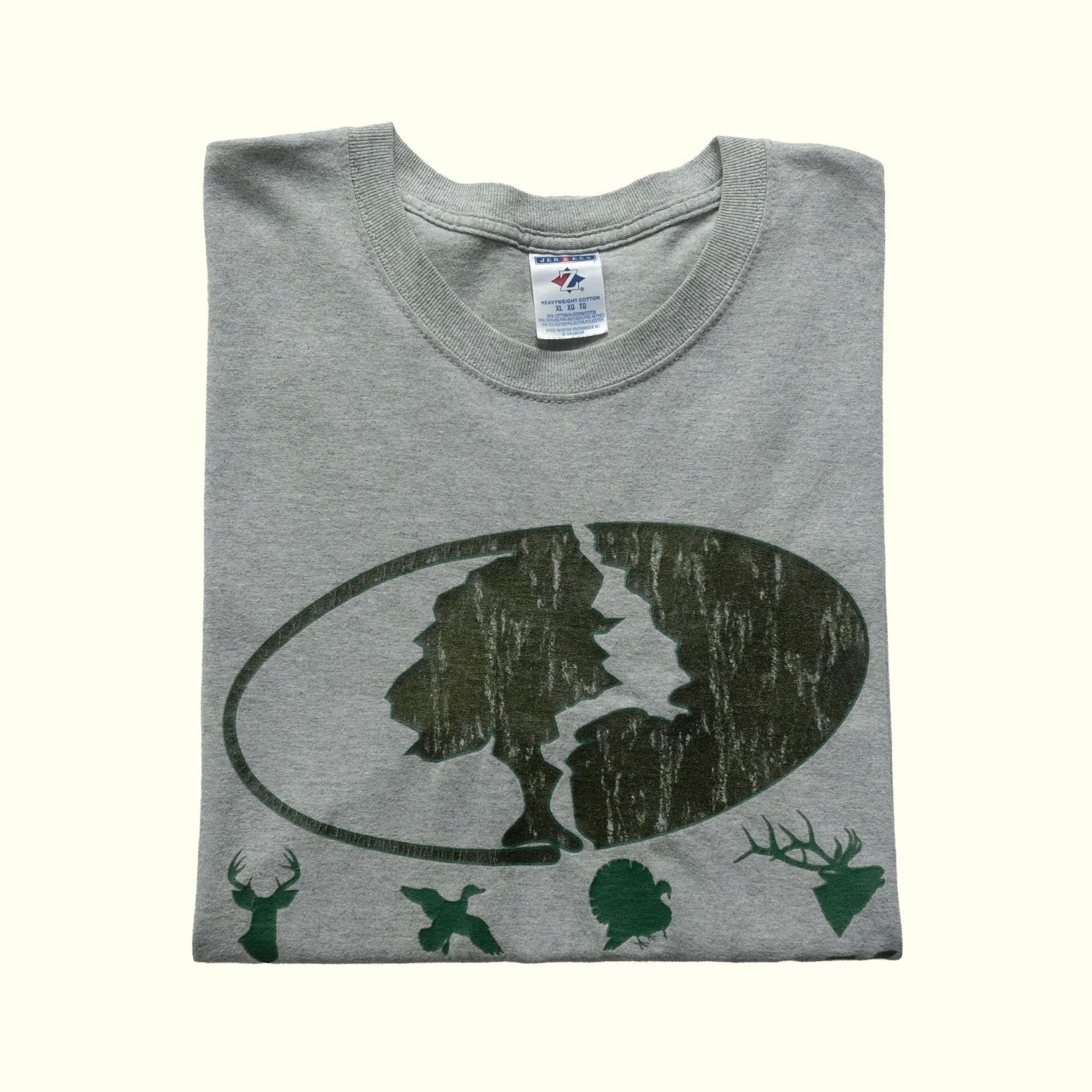 MOSSY OAK VTG 90s HUNTING OUTDOOR CAMO FIELD STAFF GRAPHIC COTTON T SHIRT SZ XL