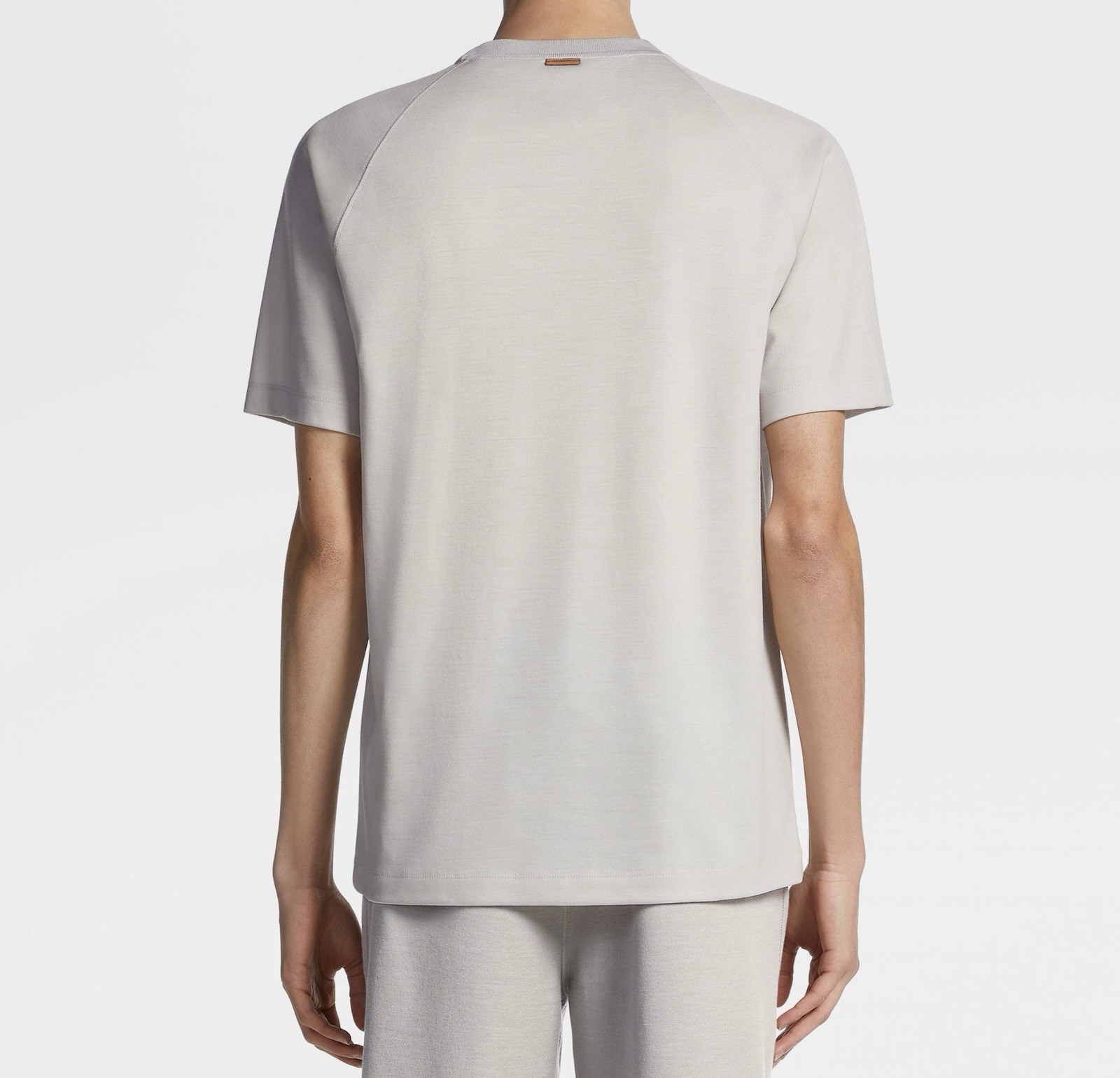 ZEGNA Men’s ‘High Performance’ Wool T-Shirt Light Grey Size XXL / 2XL $920+ NEW