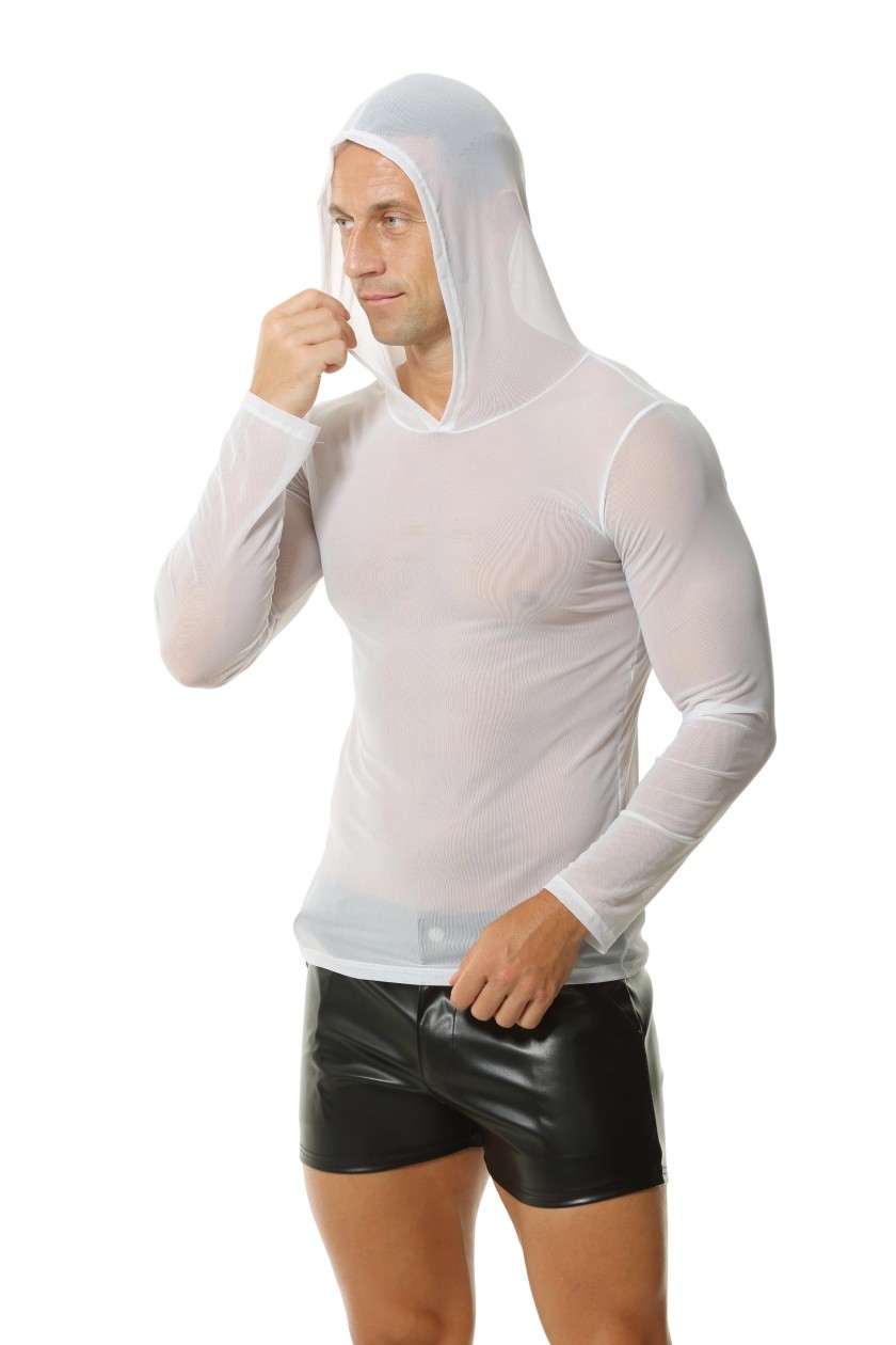 Mens Transparent T-shirt Glossy Tight Boxer Shorts Casual Breathable Sports Suit