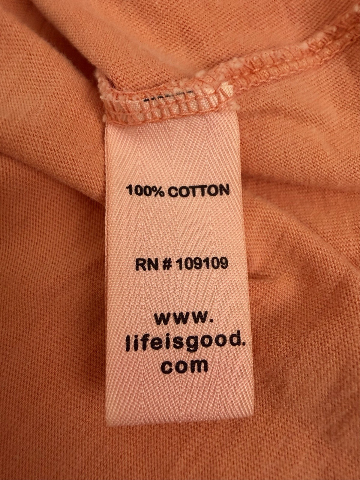 Life Is Good Shirt Mens XL Orange Short Sleeve T-shirt Mountain Climbing Hiking