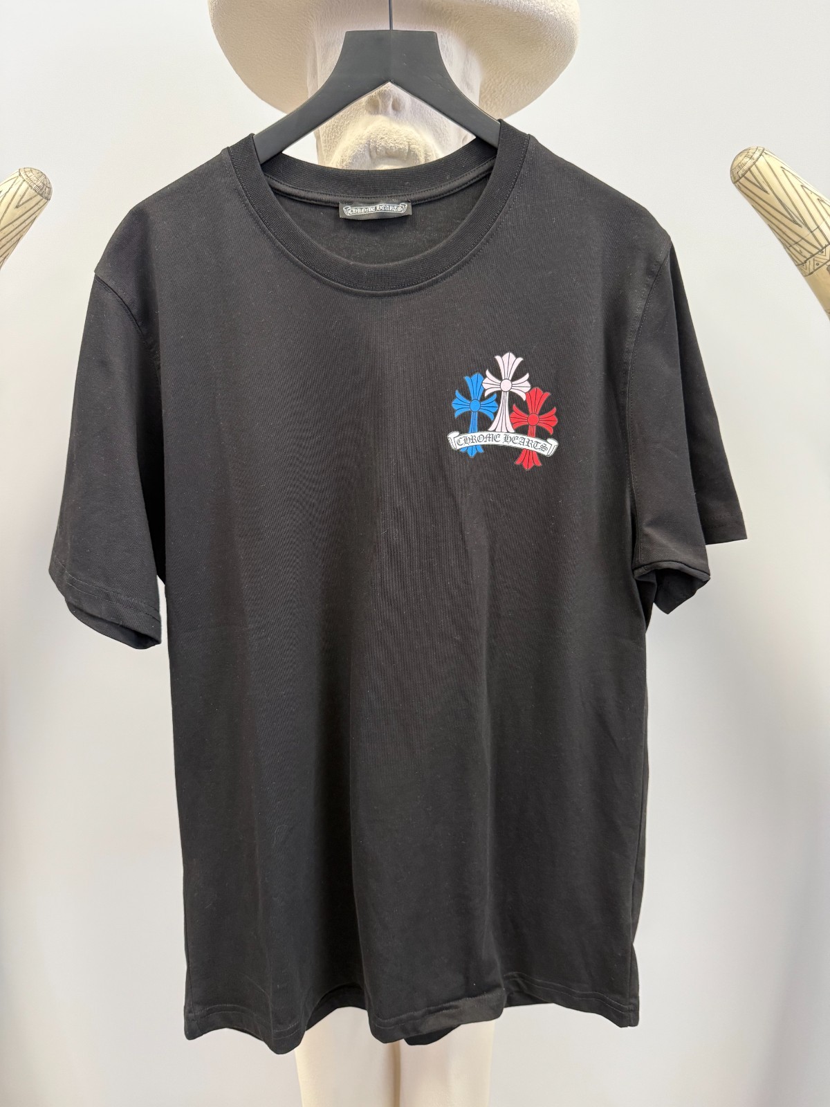 Chrome Hearts Multi Color Cross Cemetery Black T Shirt Men&rsquo;s XXL