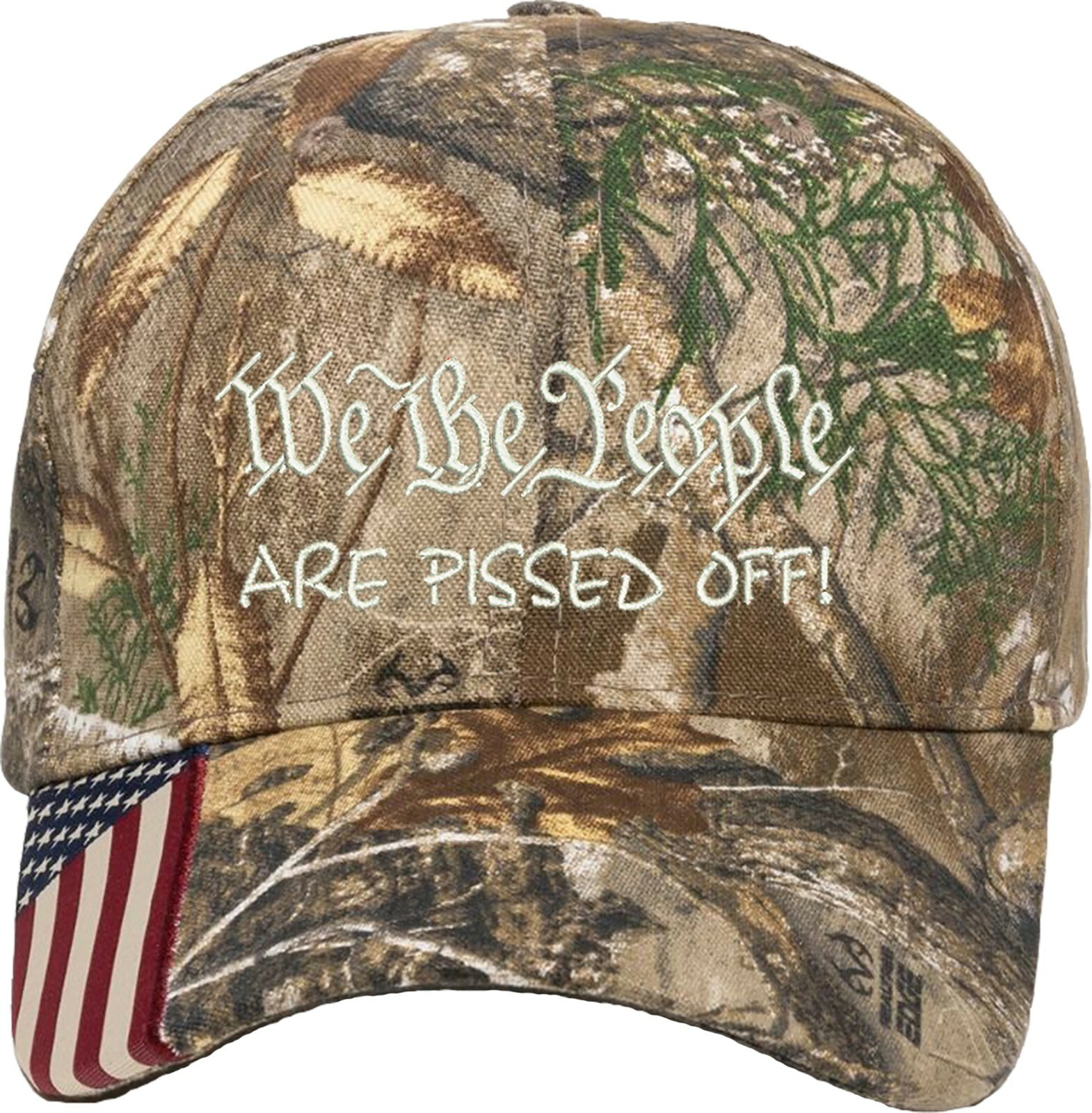 We the people are pissed off Embroidered Camo Structured One Size Fits All Hat