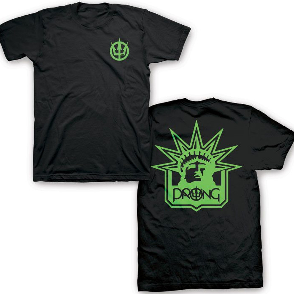 Prong band 2 sides BLACK T-shirt short sleeve All sizes S to 345XL