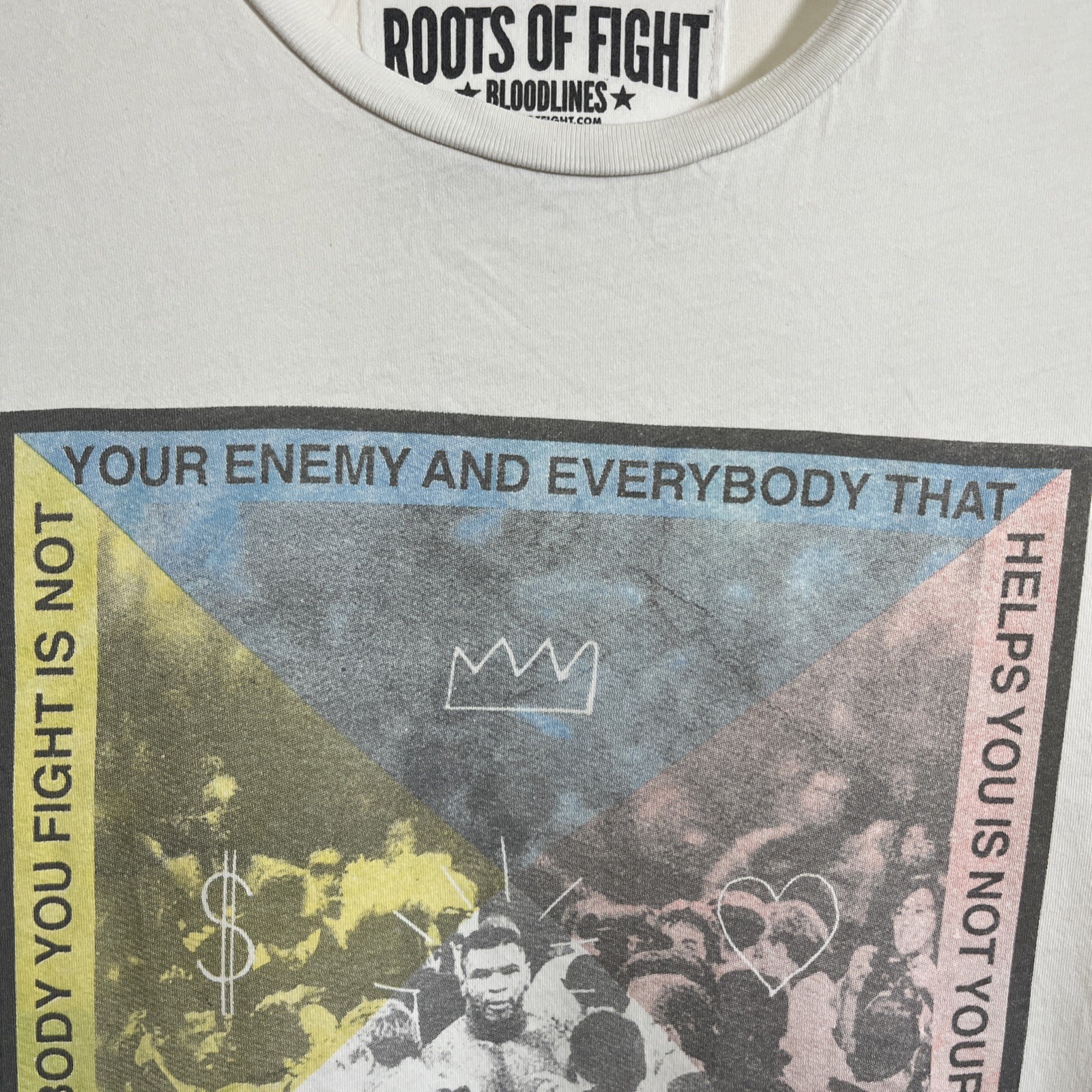 Vintage Rare Roots of Fight Bloodlines Mike Tyson Graphic Print Tee T Shirt M