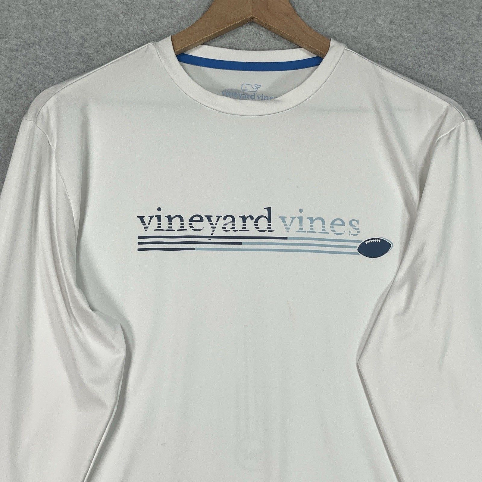Vineyard Vines Performance Shirt S White Stretch Lightweight Football Whale